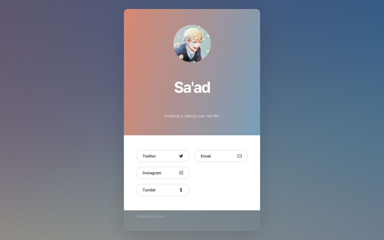 Carrd profile picture for @saad